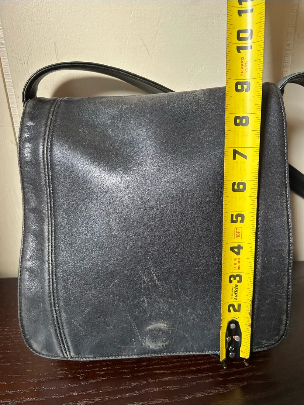 COACH Black Lexington Flap Legacy Leather Messenger Crossbody Shoulder Bag 4183 - Picture 9 of 16